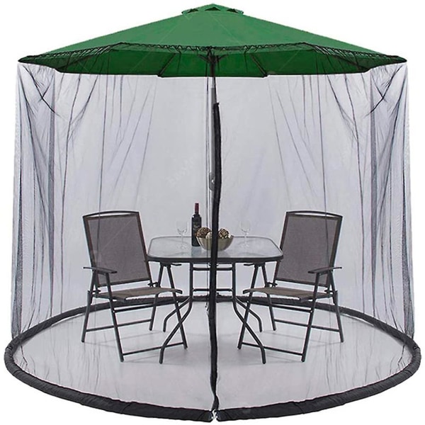 Utomhus Trädgård Uteplats Paraply Bord Parasoll Dragkedja Myggnät 300230cm