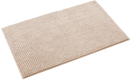 Badmat - Chenille Badmat - Absorberende Badmat - Antislip Badmat - 5080cm - Woondecoratie Mat - Korte Pool - Superabsorberend - Zacht - Geschikt Voor Badkuipen, Doucheruimtes En Badkamer Vloeren - Bei