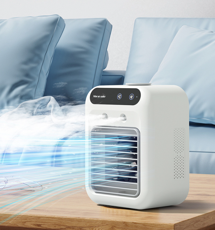 Climatiseur Portable, Mini Ventilateur Usb, Refroidisseur D'Air, 2 Modes De Brumisation, Convient Pour La Maison Et Le Bureau