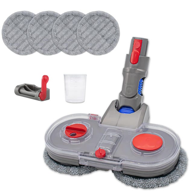 Tête De Vadrouille Electrique Pour Dyson V15 V11 V10 V8 V7 Aspirateur Avec Réservoir D'Eau Amovible, 6 Vadrouille Lavable