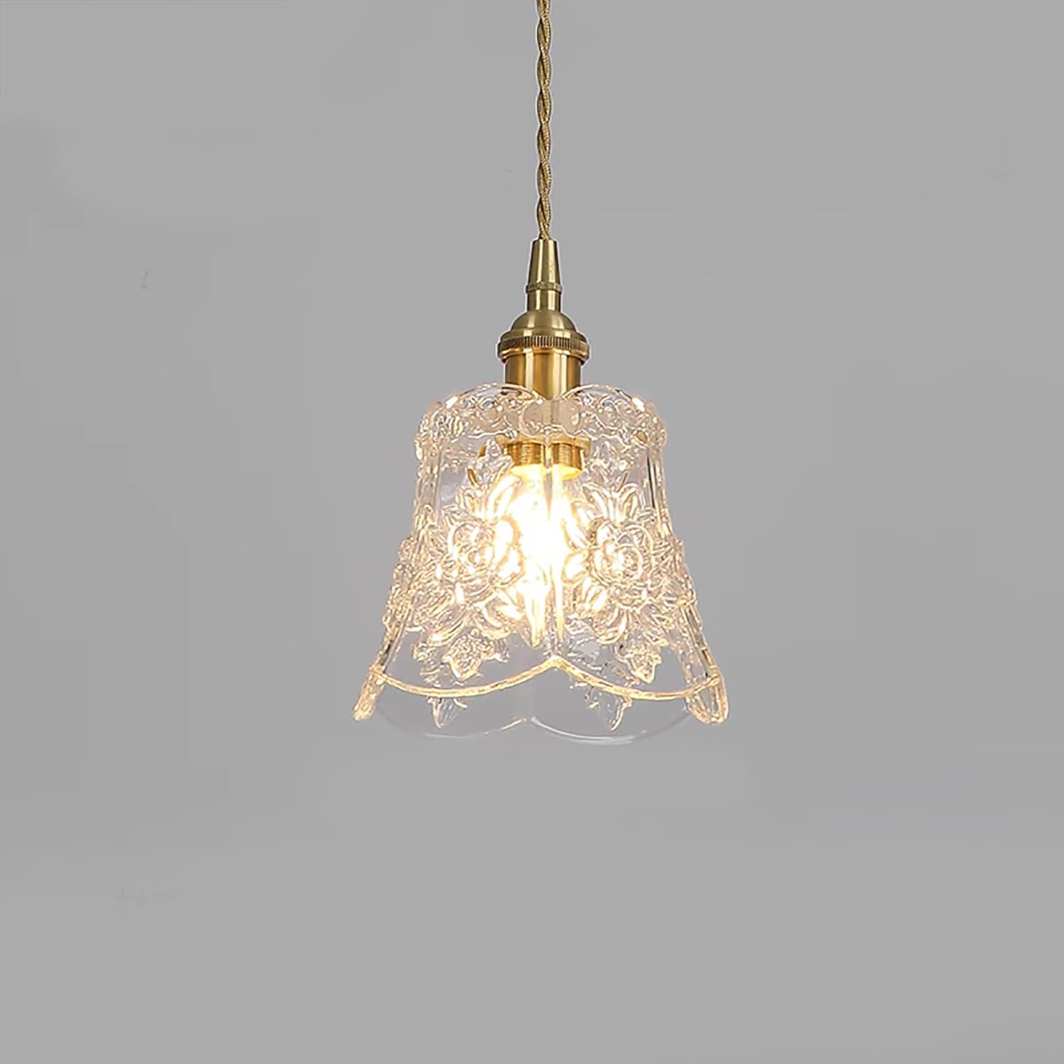 Applique Murale Suspendue Led En Laiton Et Verre - Modèle E, Lumière À Trois Couleurs, Base Résistante À L'Oxydation, Anti-rouille