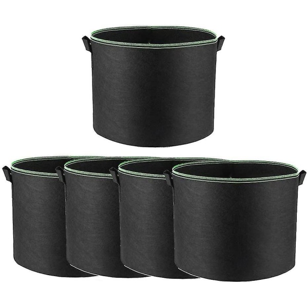 Potatisodlingspåse, 5-pack 10 Gallon Grönsaksodlingspåsar Med Visning