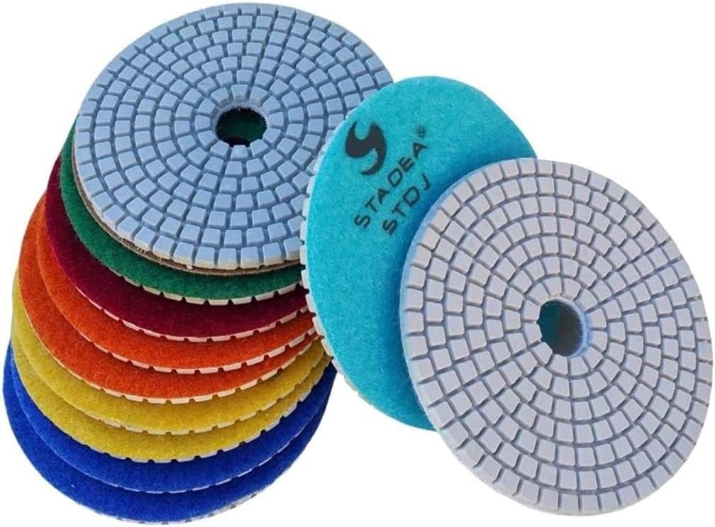 5-pack - Waterpolijstpads - Diamantpolijstpads - Steenpolijstpads - Marmer - Graniet - 100 Mm - 300 Mesh