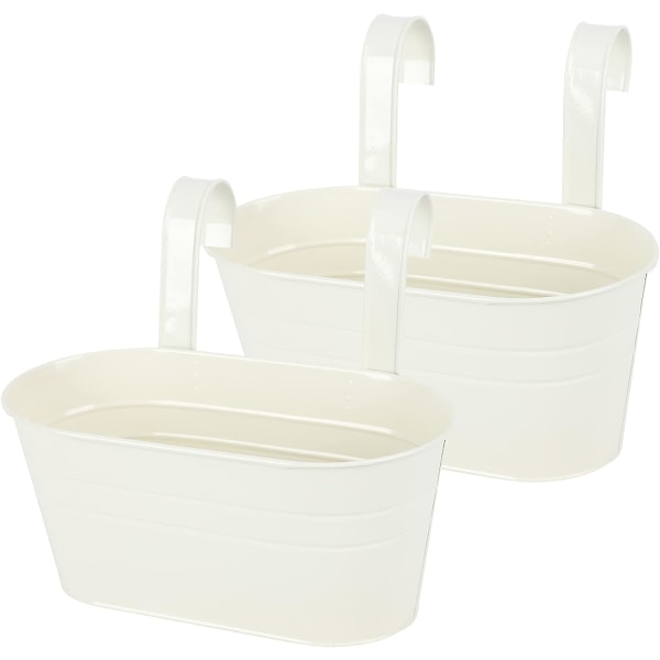 2-pack Ovala Järnkrukor Hängande Planteringskar För Vägg, Fönster, Uteplats, Trädgård