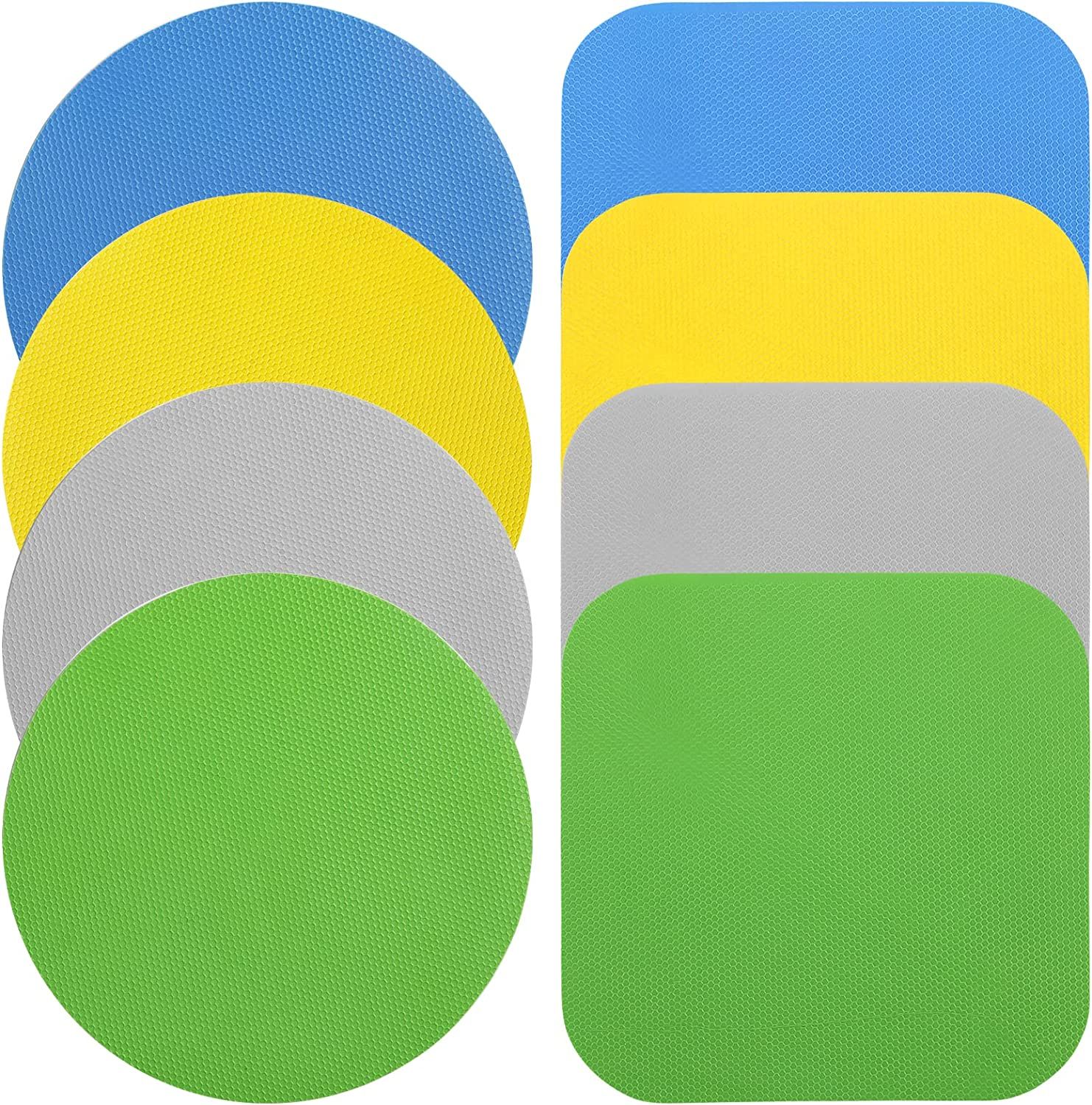 8pcs Ouvre Bocaux Caoutchouc, Ouvre Bocaux Caoutchouc Antidérapant Multifonction Jar Opener Ouvre-bocal Sous-verre Silicone De Cuisine Pour Personnes Âgées Mains Faibles (2 Formes, 4 Couleurs)