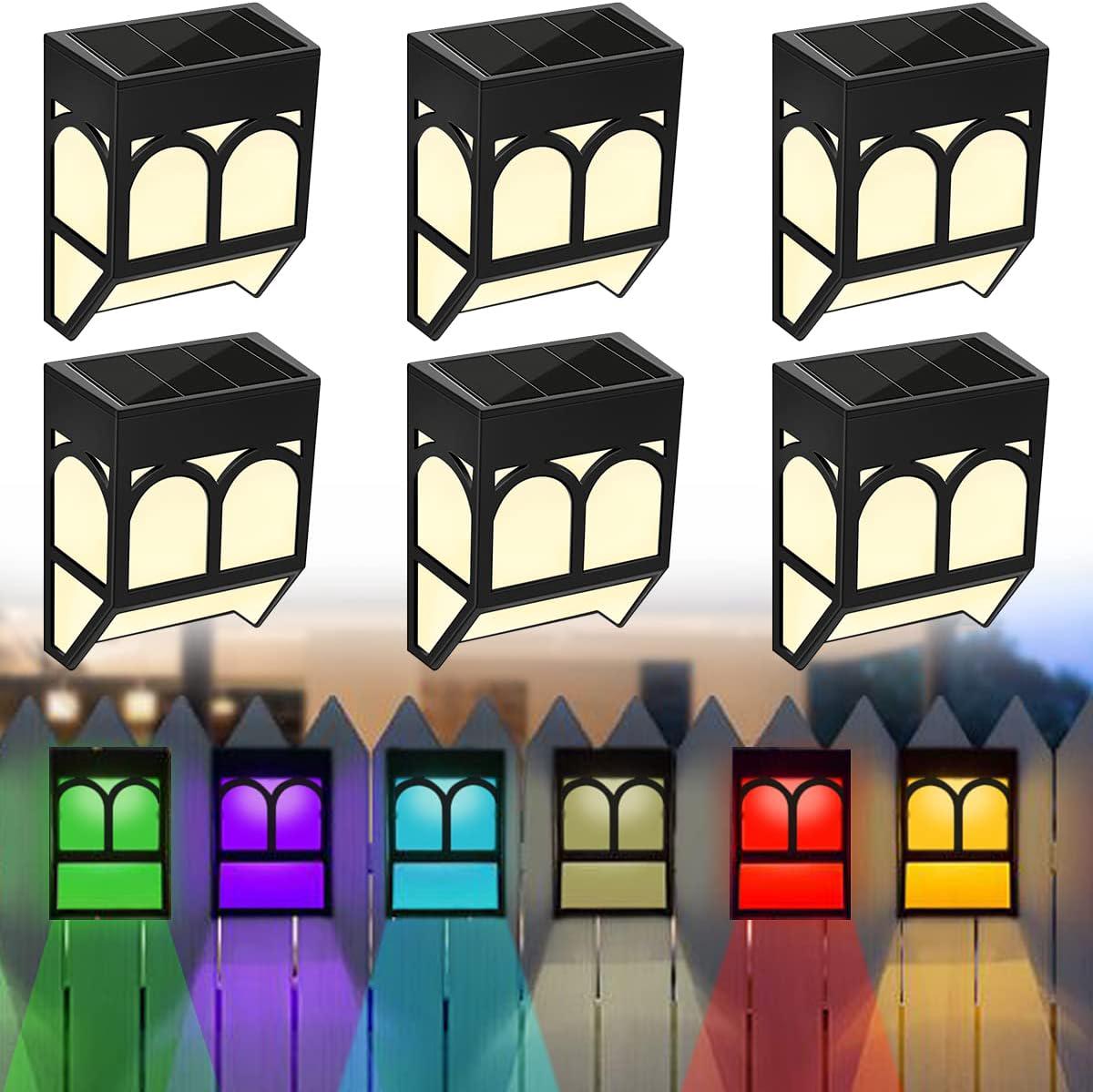 (chaud Blanc/changeant De Couleur - Lot De 6) Luminaire Lampe Solaire Extérieur Jardin - Solaire Étanche Lumières Décoratives Pour T