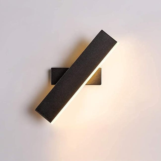 Goeco Applique Murale Led Moderne, Lampe Murale Angle Réglable 8w, Luminaire Murale Rectangulaire 30cm, Pour Chambre Salon Escalier Couloir, Nch