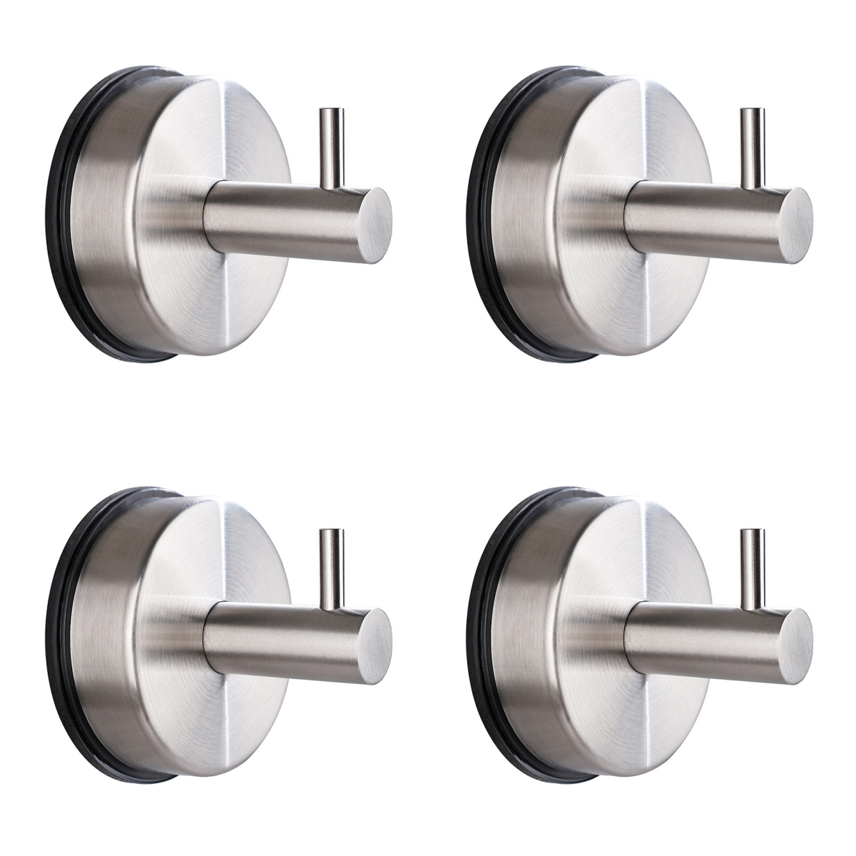 Gancho De Ventosa Ganchos Para Colgar Toallas Colgador Ventosa Toallero Ventosa Para Azulejos,plata,2 Piezas