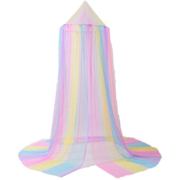 St Dome Baby Myggnät Gratis Installation Barn Söt Och Vacker Sänggardin (rainbow Colo)