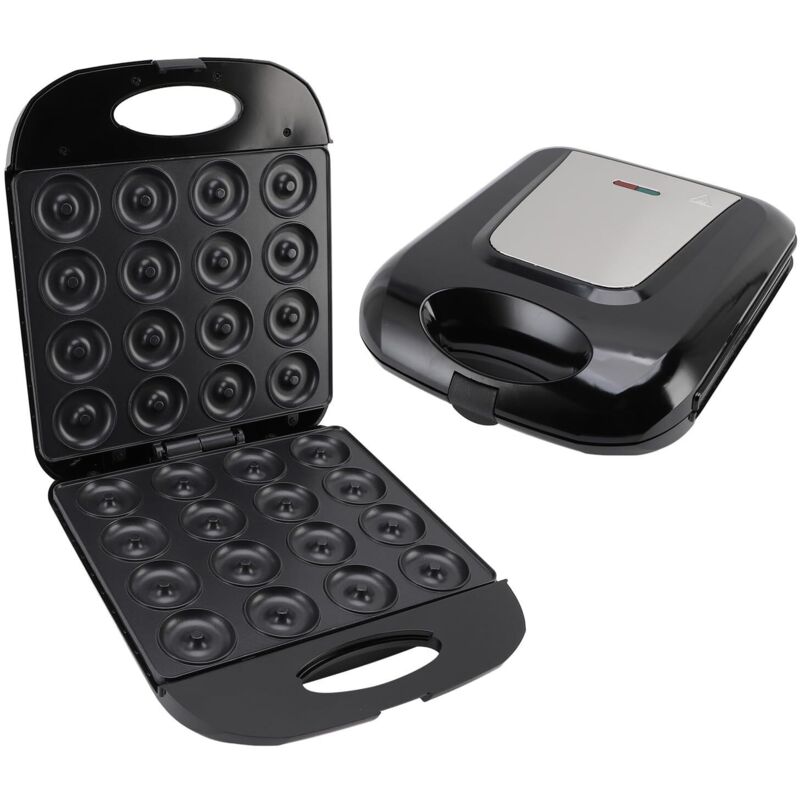 Electric Bakery With Non-stick Coating, 1400w, Kitchen Appliance - Makes 16 Filled Donuts And Nuts, Nut Waffle Maker