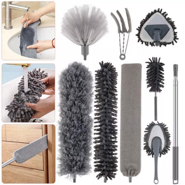 Plumeau Télescopique Extensible (lot De 9), Brosse Antistatique Magique