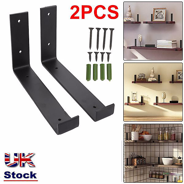 Rustic Scaffold Board Shelf Bracket Heavy Duty Handmade Industrial Steel Metal