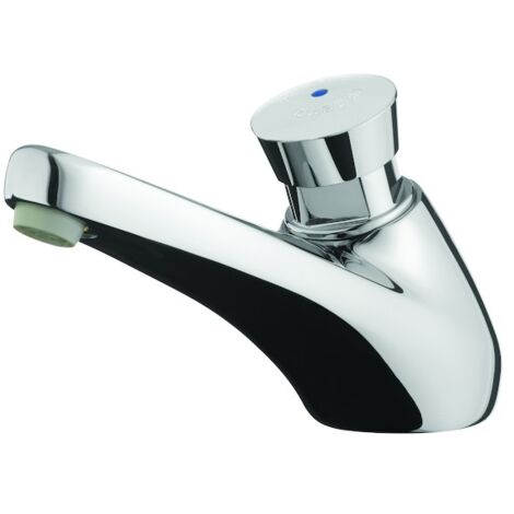 Presto – Robinet Temporisé Pour Lavabo – Eau Froide – Débit 3 L/mn – Fixation Sur Plage – Mâle G 1/2' (15x21) – 64602