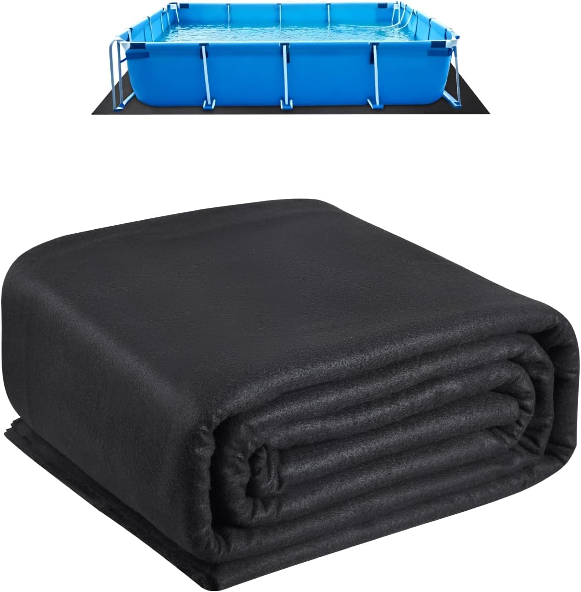Tapis De Sol Pour Piscine Carrée – 3x3 M, Protection Anti-perforation, Antidérapant – Pour Piscines Hors Sol, Tapis Spa