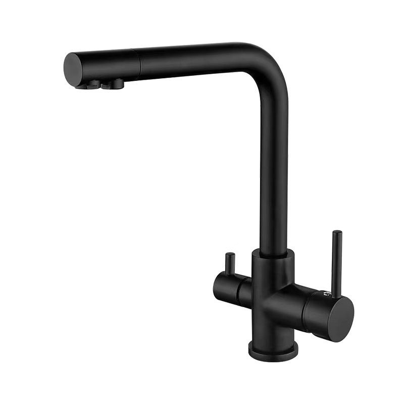 3-way Kitchen Faucet, 3-way 360° Swivel Kitchen Mixer Tap, Drinking Water Kitchen Faucet, Kitchen Sink Faucet With Filtered Water Outlet, Matte Black
