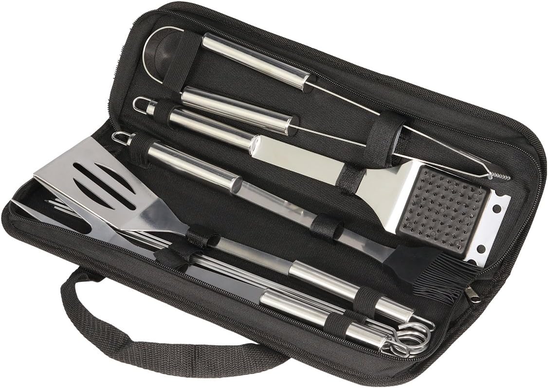 Barbecue Utensils Barbecue Kit - Accessoires De Barbecue En Acier Inoxydable Dans Un Boîtier- Portable Stainless Steel Barbecue Accessories For Grills (ordinaire)