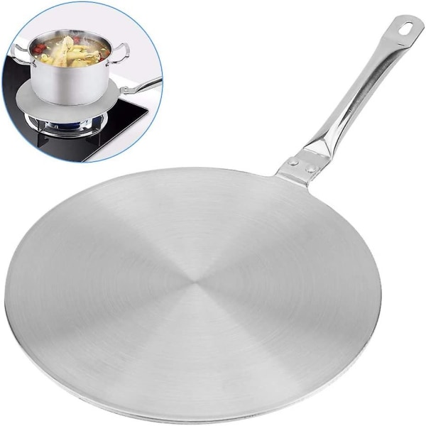Induktionsadapter, Induktionshällkonverteringsskiva, Rostfritt Stål Värmediffusor Ringplatta För Induktionshäll Med Värmebeständig Handtag (20cm)