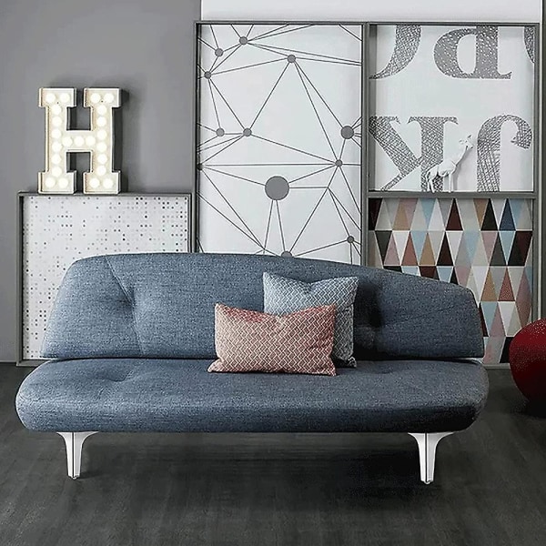 Piao 4-pack Metallmöbel Sofaben, Moderna Stil Diy Möbelfötter Ersättning, Triangelbord Skåp Skåp Fötter Tunga För Byrå Kaffe Silver 17cm