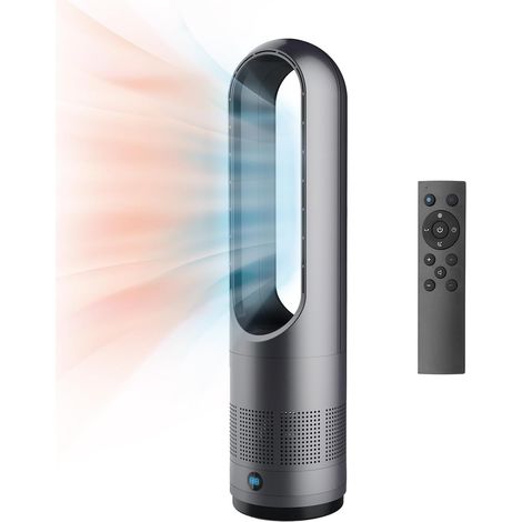 Ventilateur Colonne Sans Pales 1400w – 8 Vitesses – Mode Chauffage Et Refroidissement – Angle De Ventilation 80° – Silencieux Et Léger