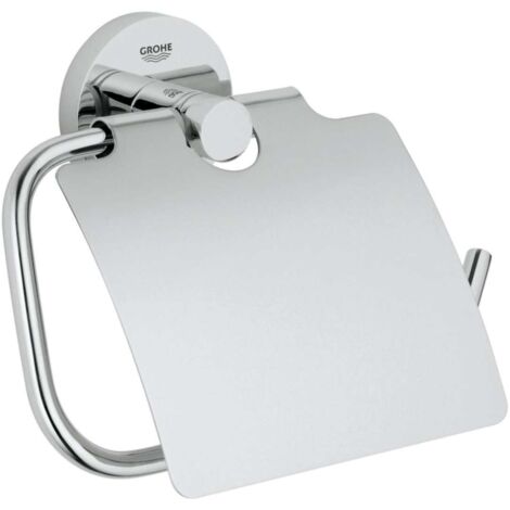 Dérouleur De Papier Toilette Mural En Métal Chromé – Finition Grohe Starlight – Fixation Invisible – Dimensions 167x119x44mm