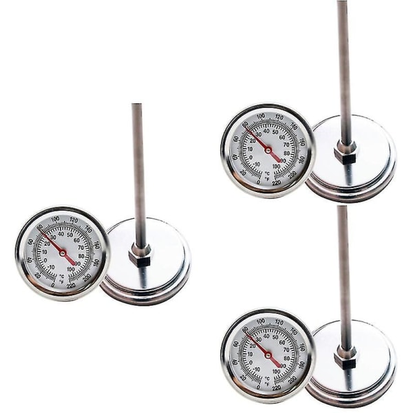 3st Kompost Jordtermometer Premium Rostfritt Stål Metallmätsonddetektor