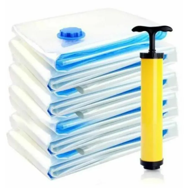 10 Pièces Sac Rangement Sous Vide Housse Aspiration Compression Vêtements Voyage Pour Matelas, Vêtements, Couettes, Literie