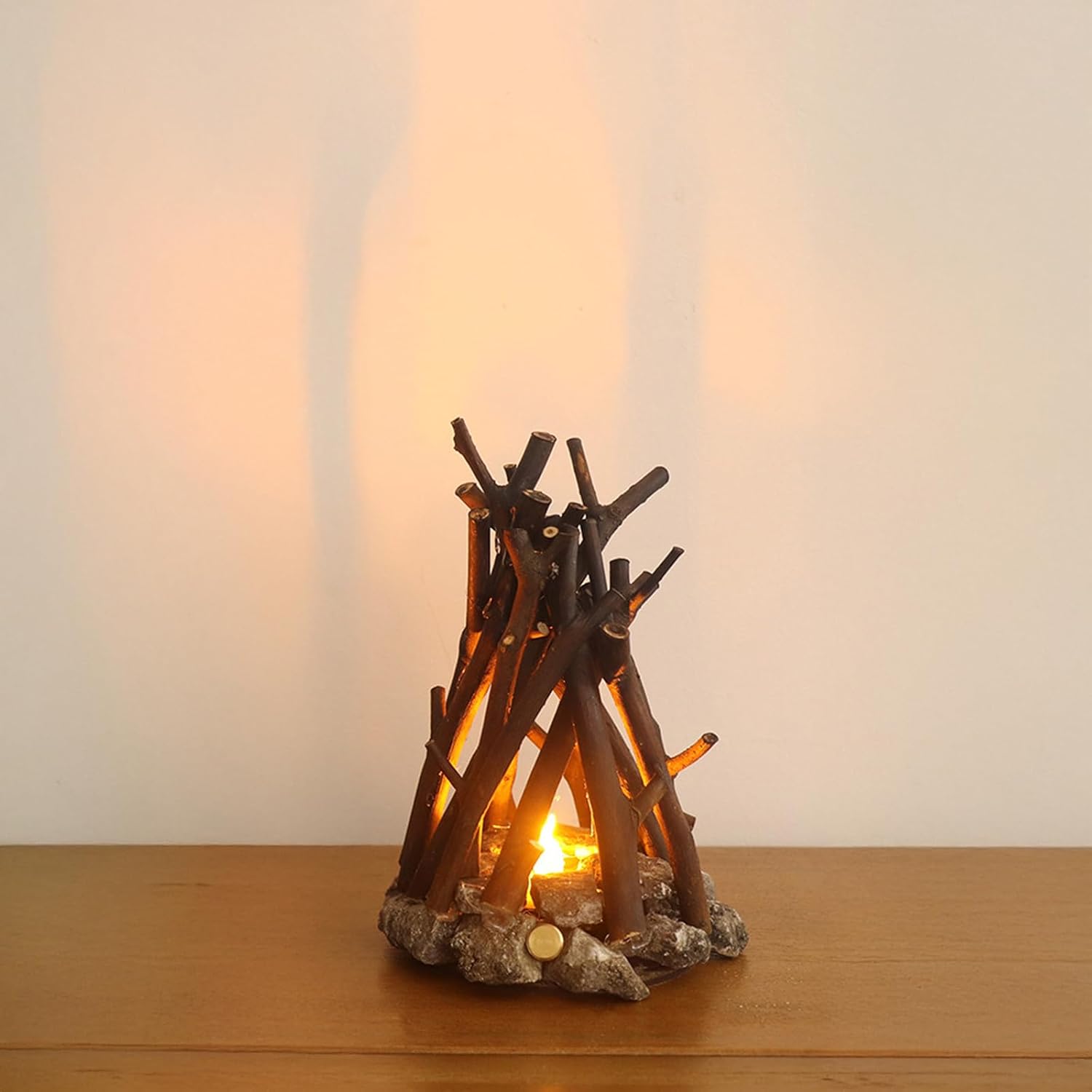 Veilleuse Led Effet Feu De Camp, Lampe À Intensité Variable Avec 3 Modes D'Éclairage Et Effet Flamme, Lampe De Chevet Alimentée Par Usb，small