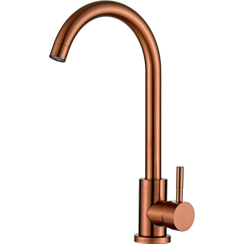 Robinet De Cuisine En Acier Inoxydable Robinet De Lavabo Robinet De Mélange En Laiton Moderne - Rose Gold Big Bay (sans Tuyau)