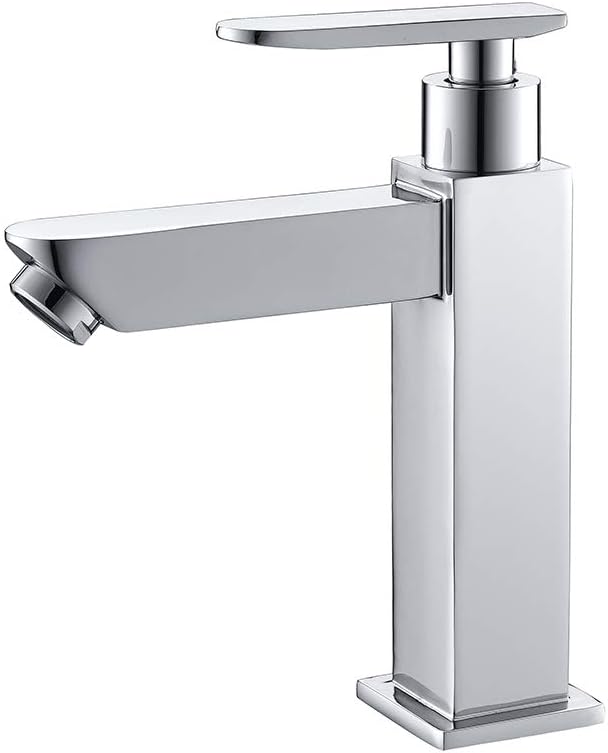 Robinet Lavabo Eau Froide Uniquement Robinet Salle De Bains En Métal Durable Robinetterie Lave Mains Cartouche Céramique Mousseur Démontable Pratique Pour Nettoyer Ou Remplacer Design Moderne
