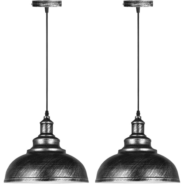 Set Industriell Taklampa Ljuskrona E27 Retro Metall Taklampa