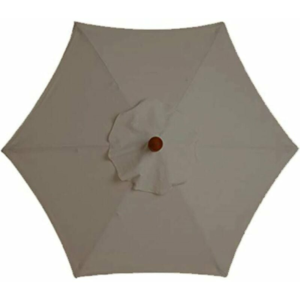 Cover För Parasoll - 6 Revben - 3m - Vattentät - Anti-ultraviolett - Ersättningstyg (3m / 9,8 Ft, Khaki),