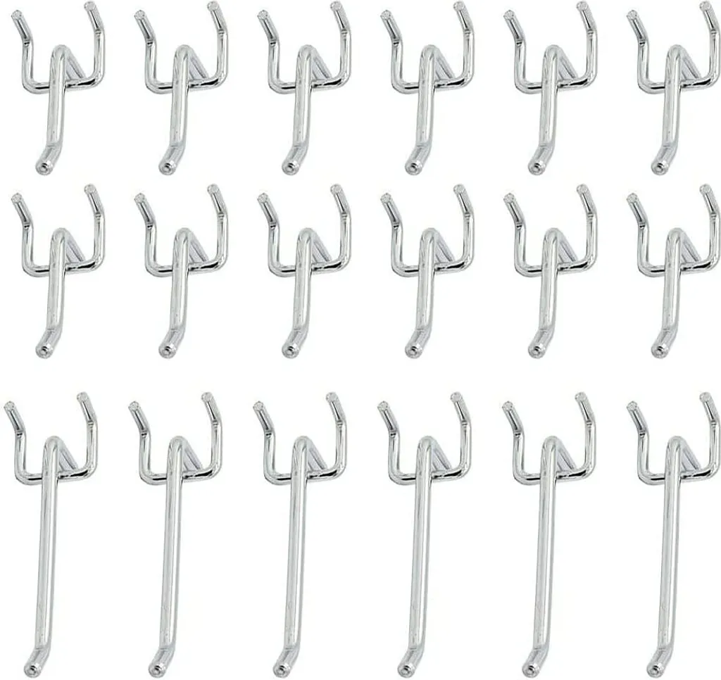 Lot De 60 Crochets Muraux À Trous, Accessoires De Fixation Murale, Crochets Faciles À Installer Pour Outils Avec Trous Européens (longueur 5 Cm + Longueur 10 Cm)
