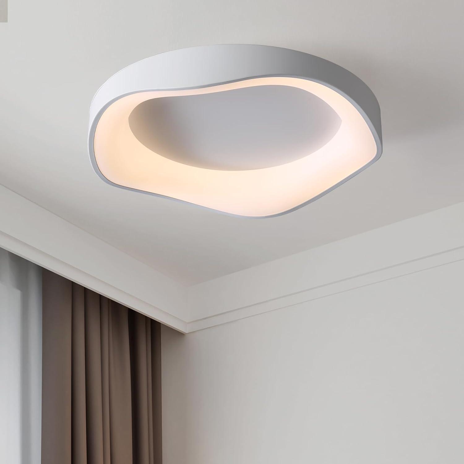 Plafonnier Moderne Simple Led Salon Plafonnier 40cm Protection Des Yeux Chambre Buanderie Couloir Lustre Lumière Chaude 23 Watts [économie D'Énergie De Qualité D]