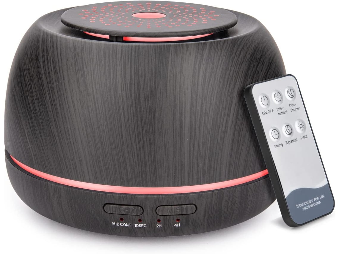 Difusor De Aromas Trumsen-gm 300ml Recarregável Usb Humidificador Preto + Controle Remoto
