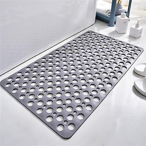 Tpe Anti-bacterial Anti-slip Shower Mat,75x43 Cm Tub Bath Mat Mildew Resistant