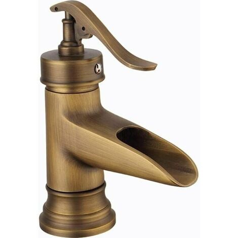 Basin Faucets, Antique Brass Basin Mixer Tap Vintage Retro Style Bathroom Sink Faucet Hot And Cold Mixer Tap,golden