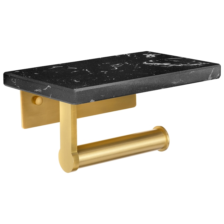 Porte-papier Toilette En Métal Avec Support En Marbre Pour Ranger Téléphones Portables, Serviettes Ou Autres Accessoires