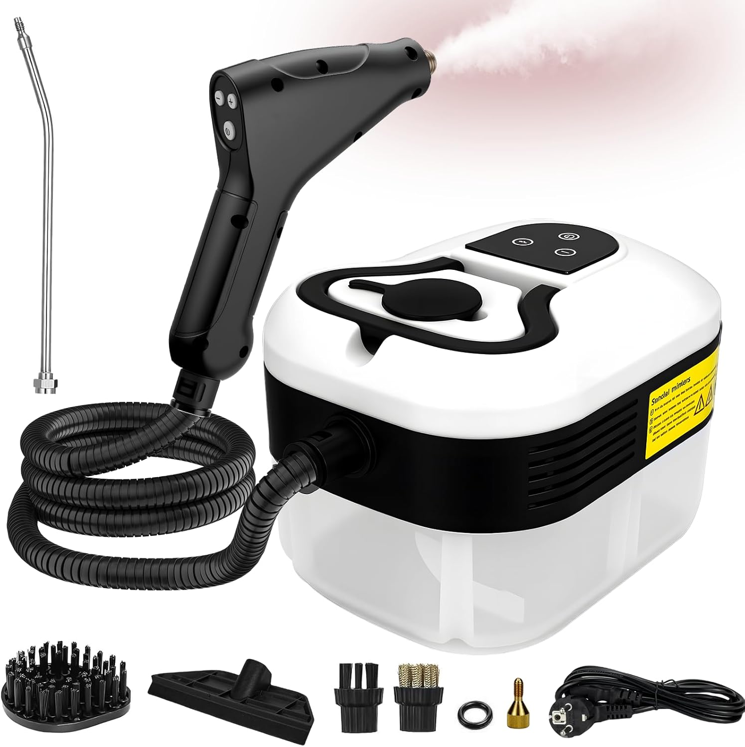 Nettoyeur Vapeur Portable 2500 W - 4,5 Bars - 1200 Ml - 6 Vitesses - Préchauffage En 15 S - Idéal Pour La Voiture, La Cuisine, Les Sols Et Les Meubles