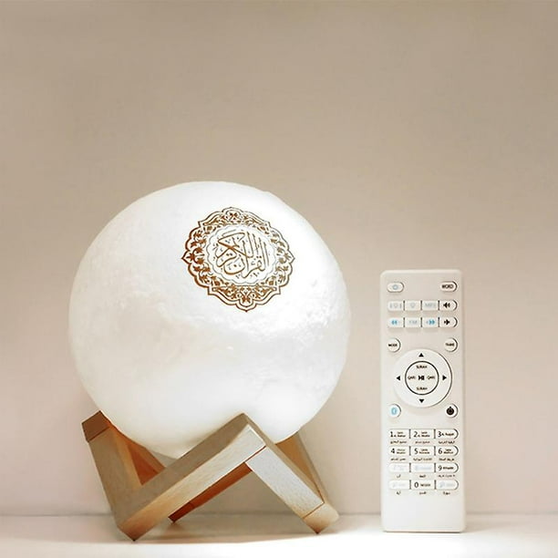 Quran Bluetooth-compatible Speaker Moon Lamp With Support Shelf App Control Night Light With Quran Recitation Translation Loudspeaker Muslim Gift