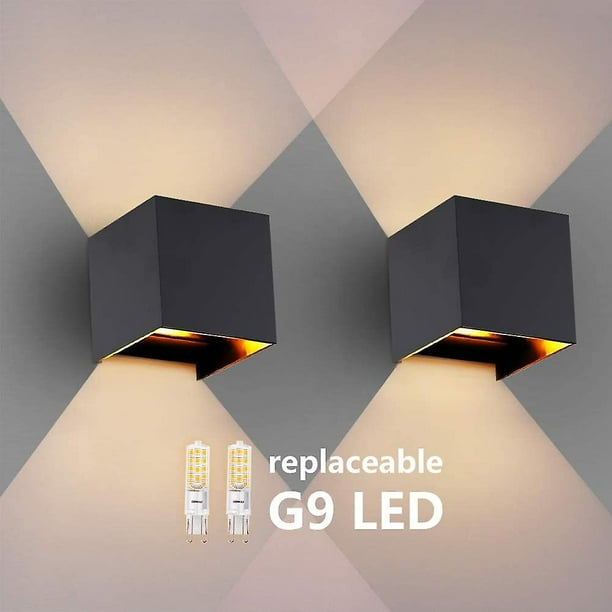 Led Wall Lights Indoor, Up Down Wall Light Dimmable For Bedroom
