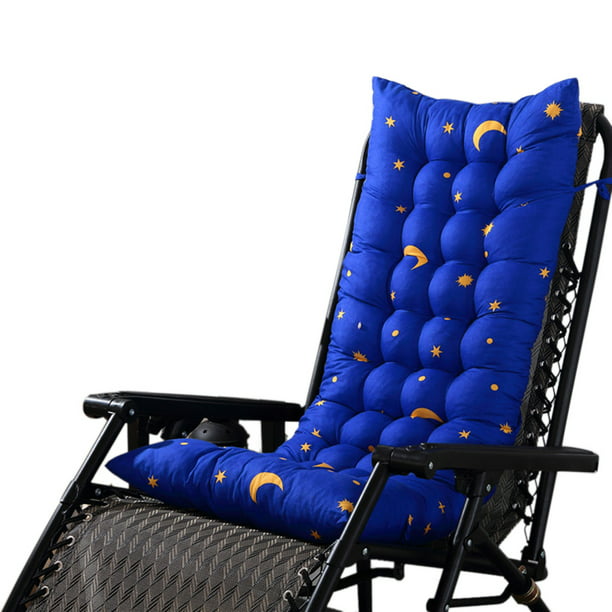 Cheers Solid Color Garden Rocking Deck Chair Cushion Outdoor Pool Thick Sun Seat Pad