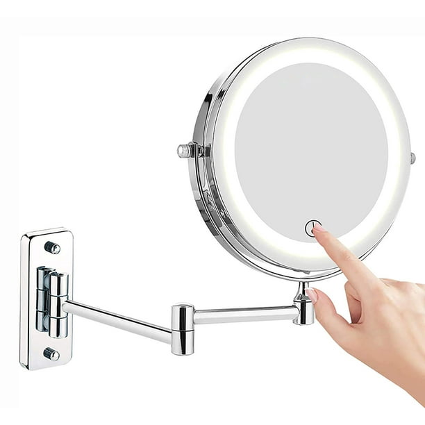 Miroir De Maquillage Mural Double Face Grossissant Pour La Maison Ou L'Hôtel