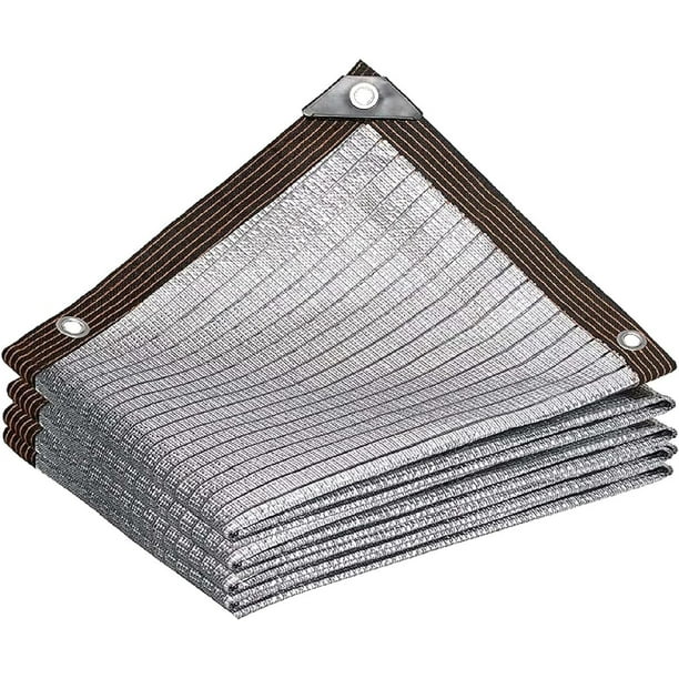 Toile D'Ombrage Réfléchissante Aluminet 75 %, Filet De Protection Solaire Avec Œillets, Tissu Résistant Pour Poulailler, Voiture, Camping-car, Terrasse, Jardin, Serre, Pergola