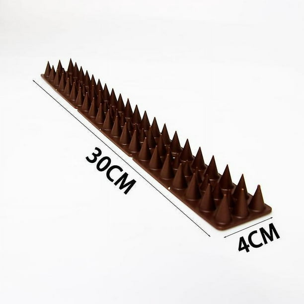 Balcony Pigeon Repellent Kit - 10 Pieces Plastic Bird Spikes, Brown