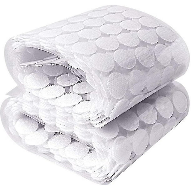 1200 Pieces Of 12mm Self-adhesive Velcro Dots & 600 Pairs Of White Self-adhesive Tabs