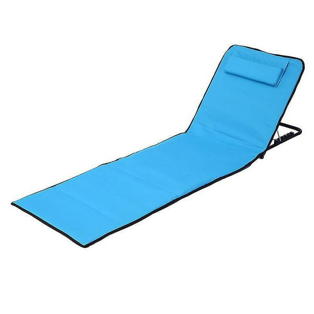 Infinitely Adjustable Living Beach Chair With Comfort Foam Filled Ultralight Foldable Mats