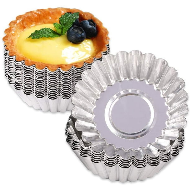 24 Moules À Tartelettes Aux Œufs, Mini-moules À Tartelettes Pour La Cuisson, Moules En Aluminium Pour Fonds De Tarte, Tartes, Cupcakes, Mini-gâteaux, Puddings, Gelées, Muffins Et Chocolats