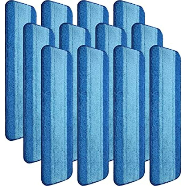 (12pcs) Microfiber Cleaning Pads Compatible With Bona Mop Reusable Replacement Pads For 18 Inch Mop Washable Microfiber Mop Pad Refills Replacement Mop Heads For Floor Cleaning