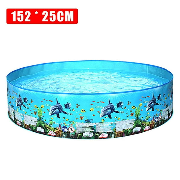 152x25cm Round Foldable Swimming Pool Removable Pool Track Water Framed Pool Large Pools For Children Family Above Ground