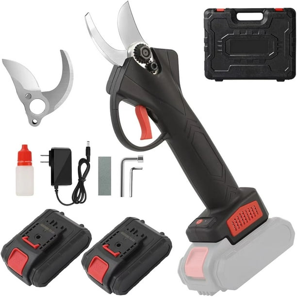 Electric Pruning Shears Cordless For Gardening,cordless Pruning Shears With 2 Pack 21v Rechargeable Batteries Powered Pruner, 30mm (1.2in) Cutting Diameter